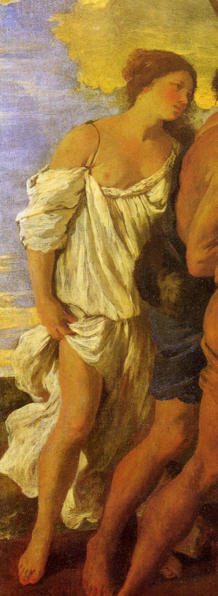 1627 Nicolas Poussin Les Bergers d'Acardie  Et In arcadia Ego Detail droit.jpg